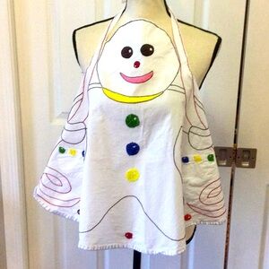 NWOT Wisteria gingerbread man  apron with Stitchery